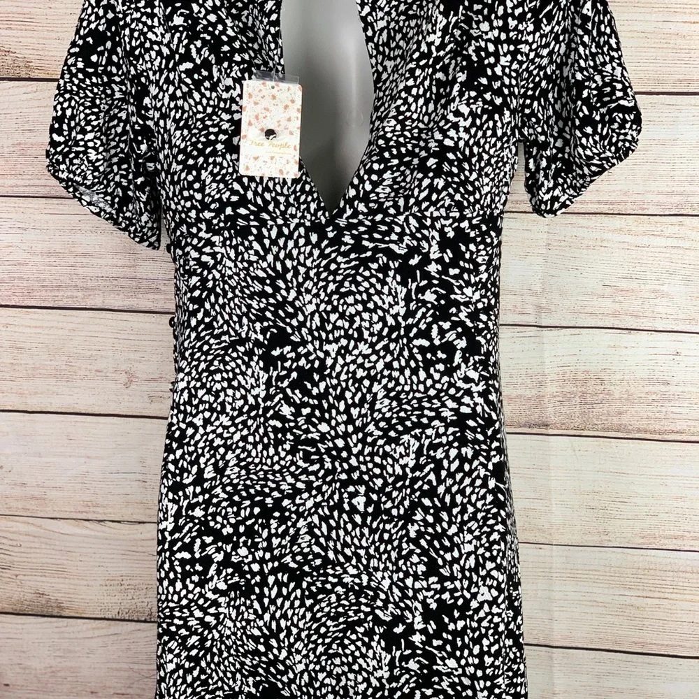 FREE People Black Combo Long Dress  $168 size‎ 2 & 4